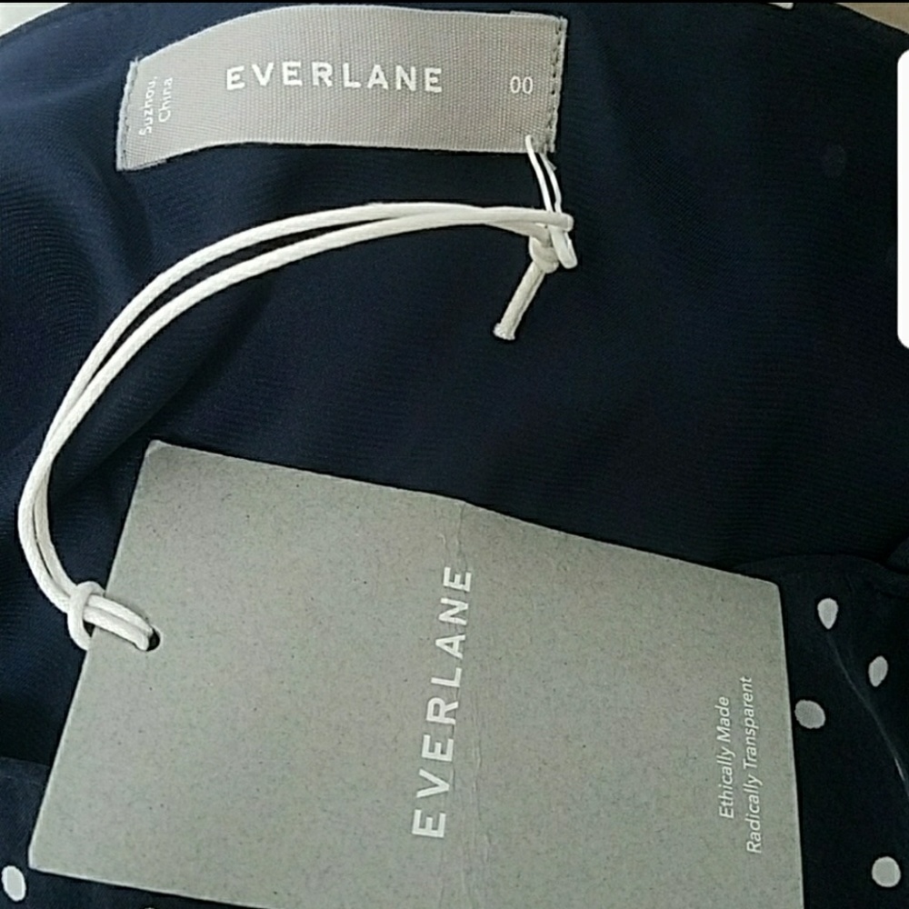 NEW EVERLANE POLKA DOT BLOUSE SIZE 0 - Picture 3 of 8